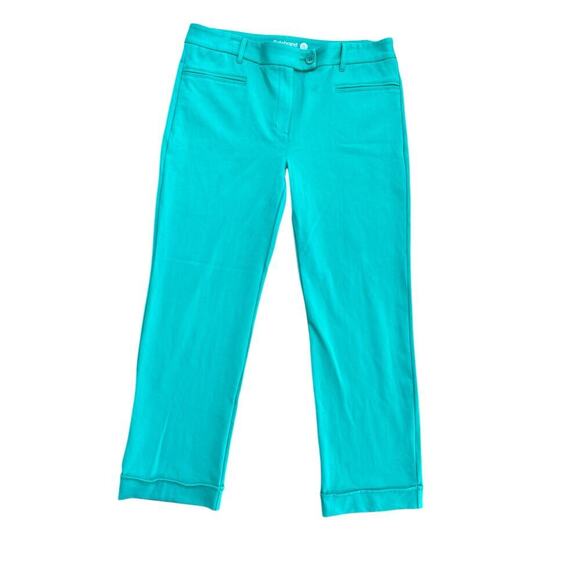 Betabrand Women's Turquoise Green High Waist Lite Trouser Pants Size XL - Picture 1 of 4
